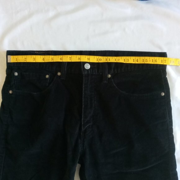 Levi's 505 Regular Fit white tab black Corduroy Pants Size 34 - Picture 3 of 9